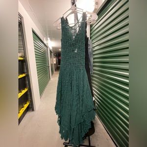 Free People green Lace French Courtship Slip